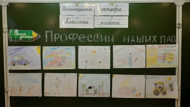 Выставка рисунков &amp;quot;Профессии наших пап&amp;quot;.